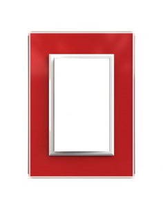 Jeluz 698/5-7  Tapa Std Cristal Roja + Ribete Plata  (verona) 2